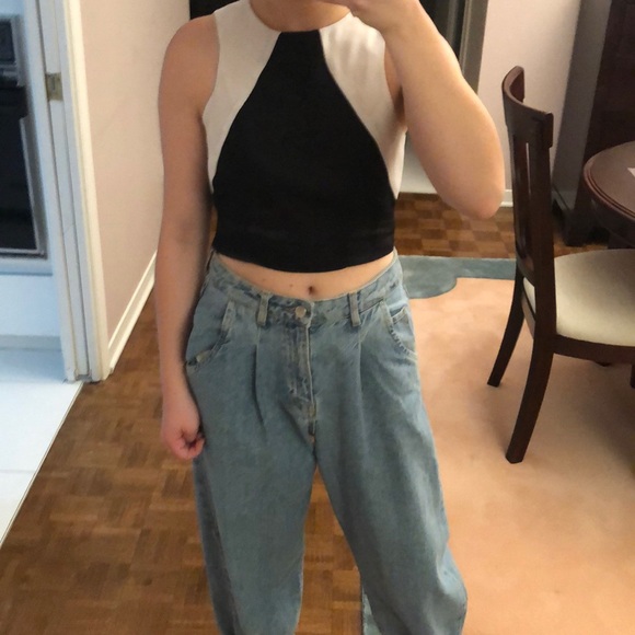 Naven Black & White Crop Tank - Picture 3 of 4